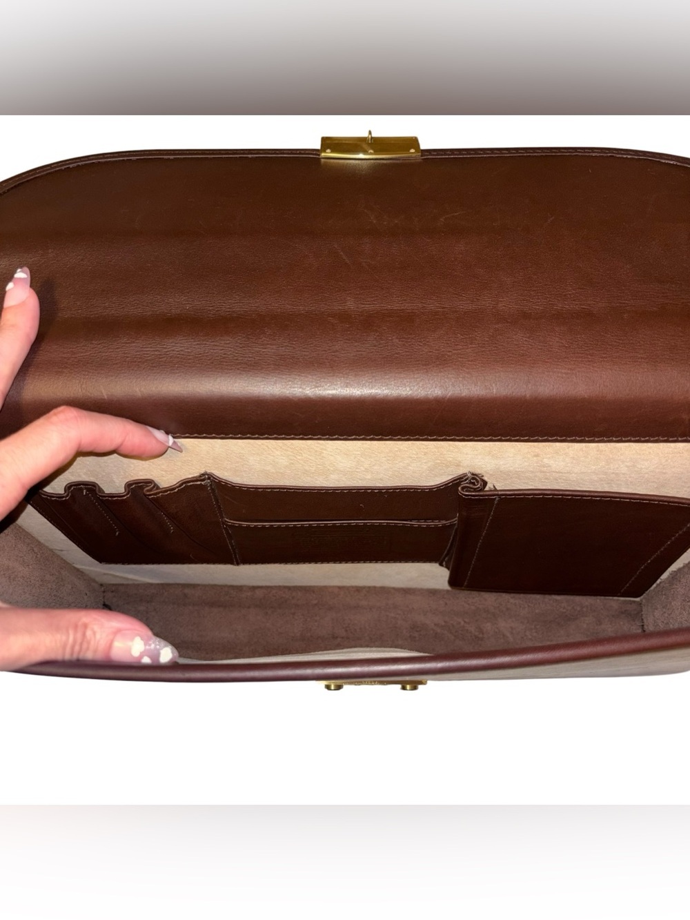 Vintage Coach Courier Brief 5352 Mahogany Leather Briefcase - Picture 9 of 16
